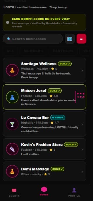 OOmphh - Guild — LGBTQ+ Businesses